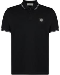 Stone Island - Polo in piquet di cotone stretch - Lyst