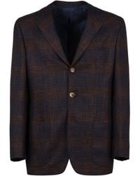 Kiton - Single-Breasted Checked Blazer - Lyst