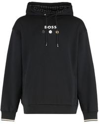 BOSS - Hooded Sweatshirt Made Of Terry Cotton - Lyst