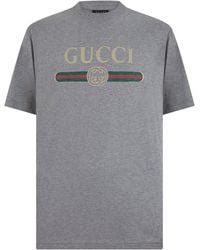Gucci - Cotton T-Shirt With Printed Logo - Lyst