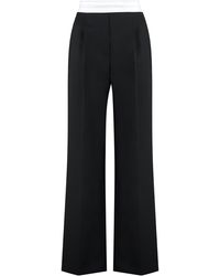 Alexander Wang - Straight-Cut Pants With Contrasting Logo Band - Lyst