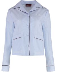 Gucci - Camicia in cotone a righe - Lyst
