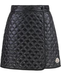 Moncler - Quilted Padded Webbing-Trimmed Shell Mini Skirt - Lyst