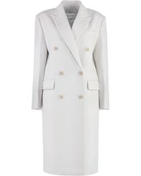 Calvin Klein - Double-breasted Wool Coat - Lyst