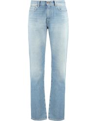 Versace - 5-pocket Straight-leg Jeans - Lyst