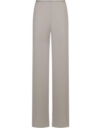 Emporio Armani - Crepe Wide-Leg Trousers - Lyst