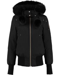 Moose Knuckles Piumino-bomber Debbie con cappuccio - Nero