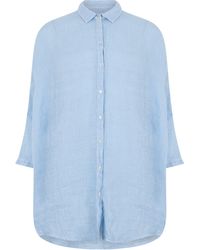 120% Lino - Oversized Linen Shirt - Lyst