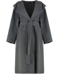Max Mara - Coat With Hood Made Of Wool And Cashmere - Lyst