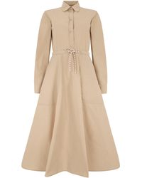 Moncler - Midi Chemisier Dress - Lyst