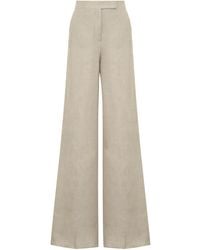 Max Mara - Sequoia Linen Wide Leg Trousers - Lyst