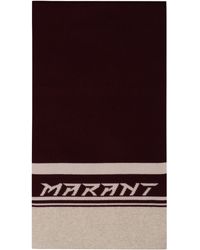 Isabel Marant - Wool Blend Scarf With Logo Intarsia - Lyst
