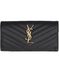 Saint Laurent - Cassandre Quilted Leather Wallet - Lyst