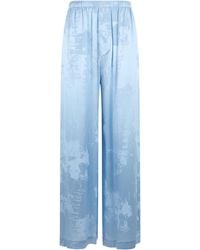 Balenciaga - Silk Pants With Print - Lyst