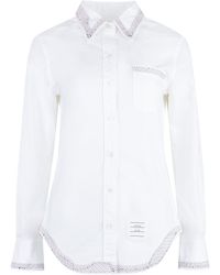 Thom Browne - Button-down Collar Cotton Shirt - Lyst