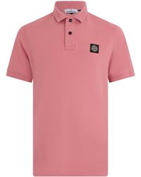 Stone Island - Cotton Polo With Logo - Lyst