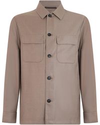 Slowear - Virgin Wool Button Jacket With Roll-Tab Sleeves - Lyst