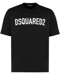DSquared² - Logo Print T Shirt Bianco/Nero - Lyst
