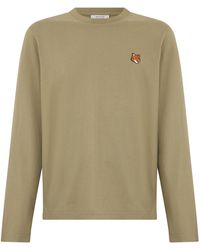Maison Kitsuné - Long Sleeve Cotton T-Shirt - Lyst