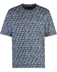 Fendi - T-shirt girocollo in cotone - Lyst