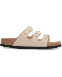Birkenstock - Florida Bs Leather Slides - Lyst
