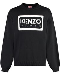 KENZO - Cotton Blend Crew-Neck Sweater - Lyst