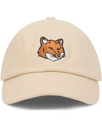 Maison Kitsuné - Cotton Cap With Embroidery - Lyst