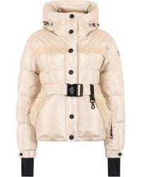 Moncler - Padded Ski Jacket Mondim With Hood And Shearling Detail - Lyst