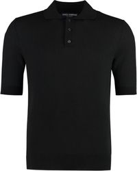 Dolce & Gabbana - Knitted Cotton Polo Shirt - Lyst