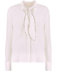 Genny - Crêpe De Chine Shirt - Lyst