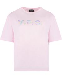 A.P.C. - Ana Cotton Crew-Neck T-Shirt - Lyst