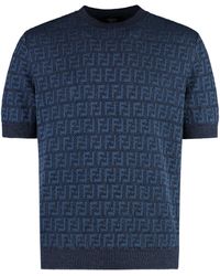Fendi - Jacquard Knit T-shirt - Lyst