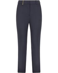 Peserico - Slim Cotton Pants - Lyst
