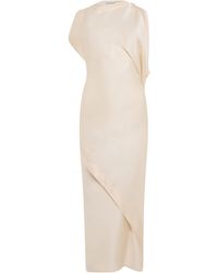 Victoria Beckham - Long Dress With Draping - Lyst