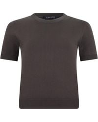 Max Mara - S Max Mara Crew Neck Sweater With Short Sleeves - Lyst