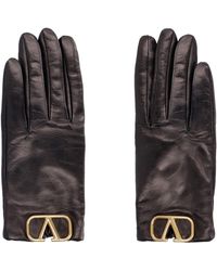 Valentino Valentino Garavani Garavani - Leather Gloves - Black