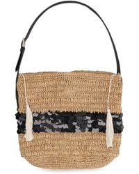 P.A.R.O.S.H. - Alba Raffia Tote Bag - Lyst
