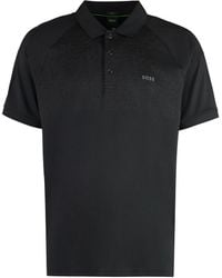 BOSS - Logo Print Jersey Polo Shirt - Lyst