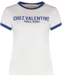 Valentino Garavani - T-shirt in cotone con logo - Lyst