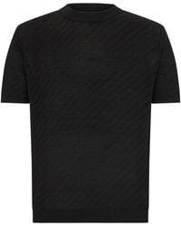 Emporio Armani - Virgin Wool Sweater With Pattern - Lyst