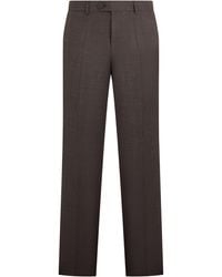 BOSS - Wool Blend Trousers - Lyst