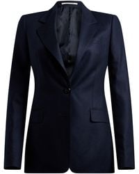 0205 Tagliatore - Single-Breasted Silk Blazer - Lyst