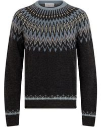 Roberto Collina - Crew Neck Sweater With Jacquard Pattern - Lyst