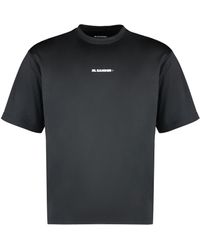 Jil Sander - T-shirt girocollo in tessuto tecnico - Lyst
