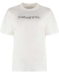 Rabanne - T-shirt girocollo in cotone - Lyst