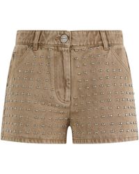 Pinko - Denim Shorts With Studs - Lyst
