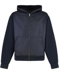 Prada - Felpa con cappuccio e zip - Lyst