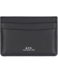 A.P.C. - André Leather Card Holder - Lyst