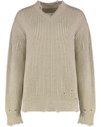 MM6 by Maison Margiela - Wool Blend Sweater - Lyst