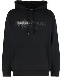 Palm Angels - Hooded Cotton Sweatshirt - Lyst